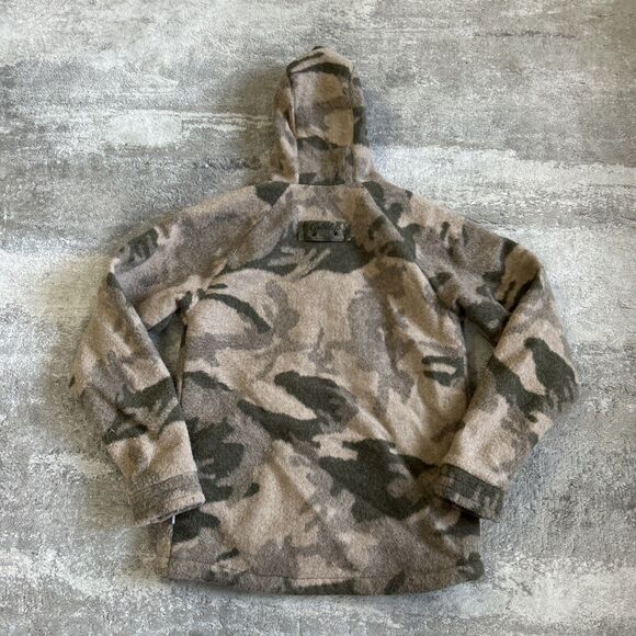 Cabelas Wooltimate WindShear Hooded Pullover Jacket Mens Small Camo Hunting - Picture 9 of 12